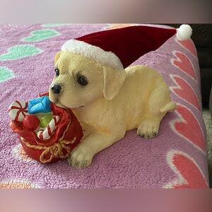 Christmas Puppy Statue Decor